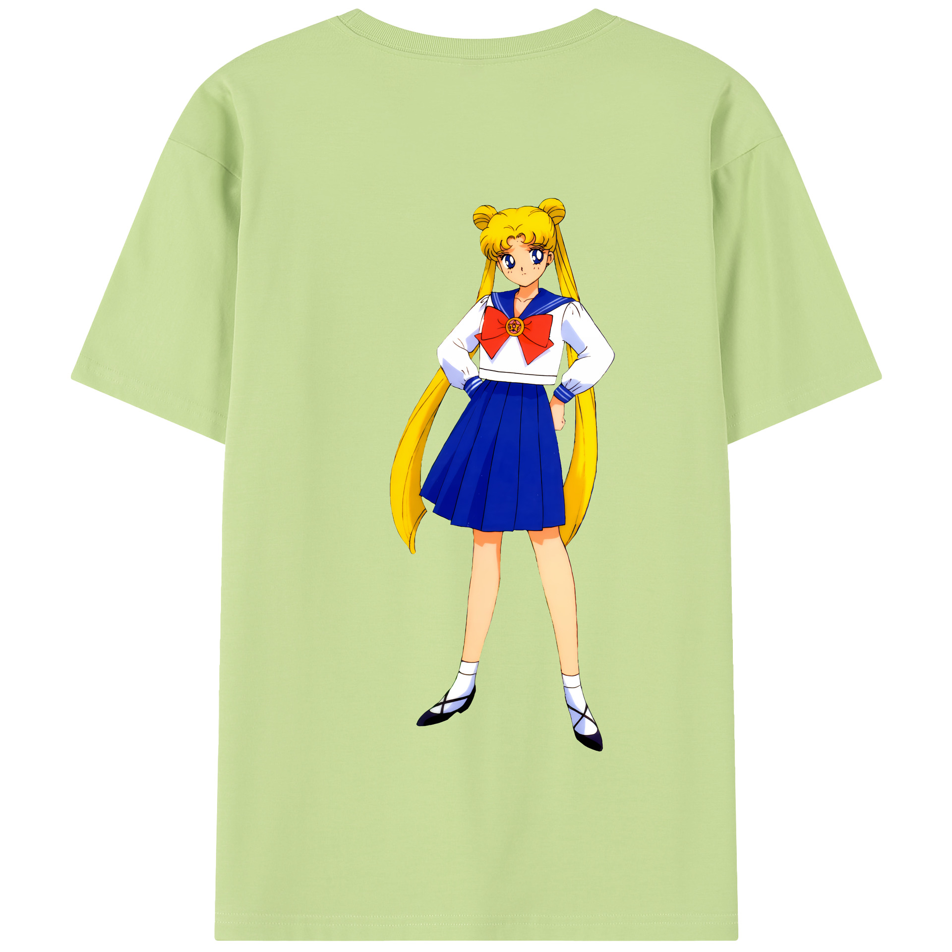 （画像用） 美少女戦士セーラームーン 愛野 美奈子 あいの みなこ Sailor Moon Aino Minako 綿100％半袖Tシャツ（背面プリント）